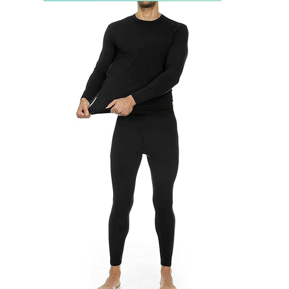 NIB Goodfellow & Co Premium Ultra-Soft Thermal Shirt and Pants - Black M - Picture 2 of 8